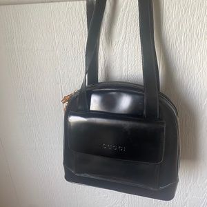 GUCCI   VINTAGE SHINY leather handbag